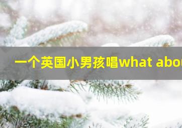 一个英国小男孩唱what about